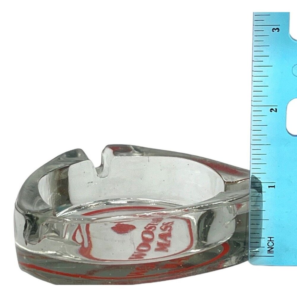 I Heart Woostah Mass. Triangular Ashtray Ash Tray Glass Dime Store Souvenir - Picture 8 of 8